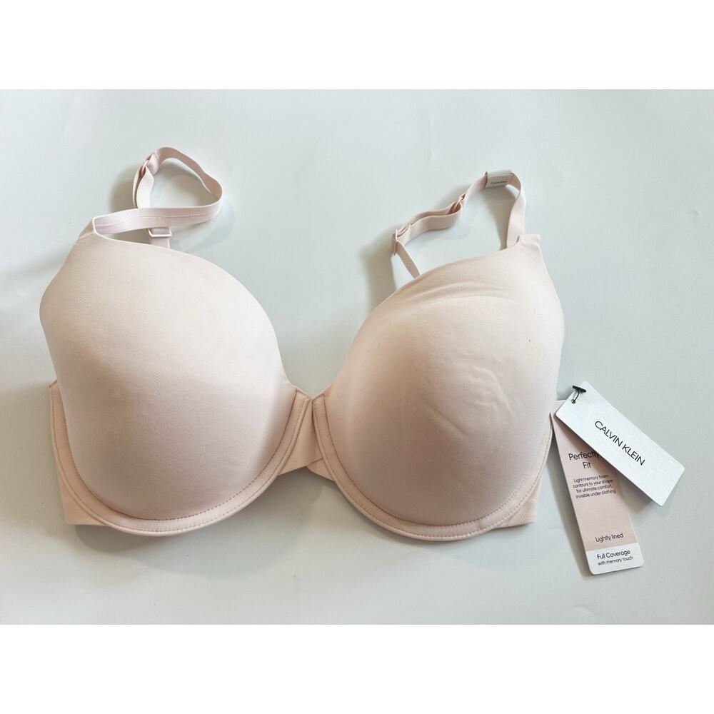 Calvin Klein 32DDD Blush Pink T-Shirt Bra Smooth Full NWT